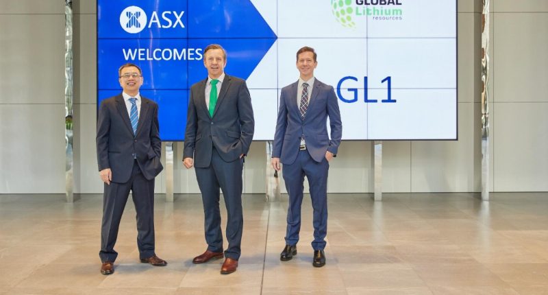 Global Lithium Resources (ASX:GL1) - Director, Dianmin Chen (left), Chairman, Warrick Hazeldine (middle), and Managing Director, Jamie Wright (right)